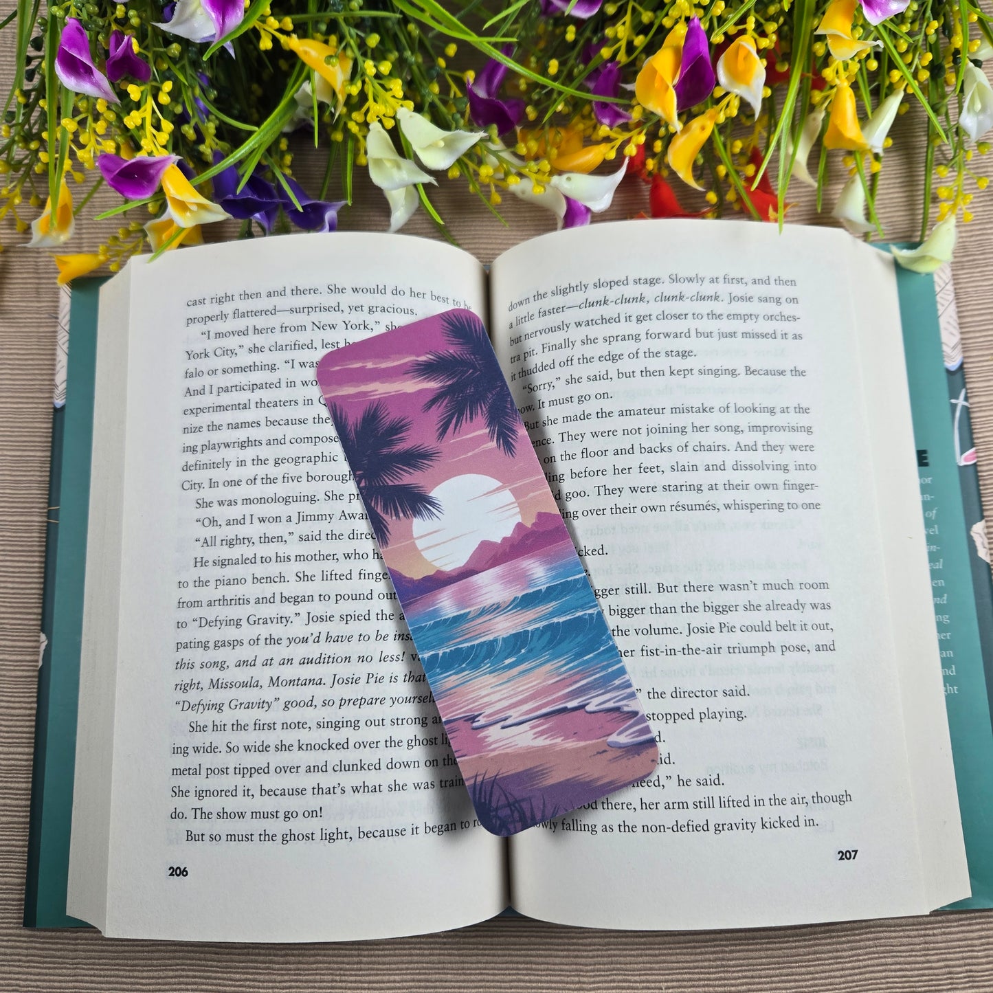 Bright Beach Sunset Bookmark