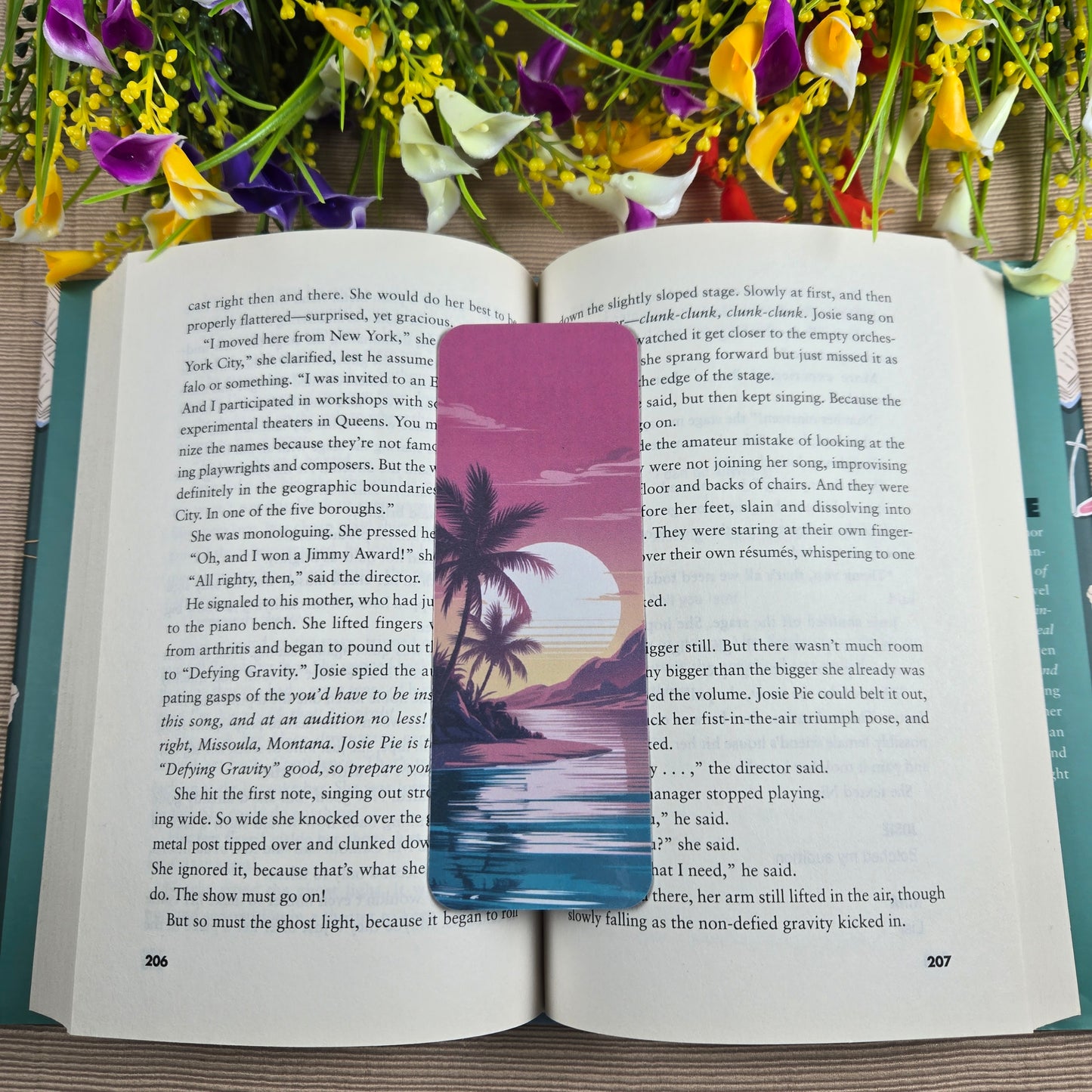 Bright Beach Sunset Bookmark