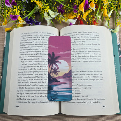 Bright Beach Sunset Bookmark