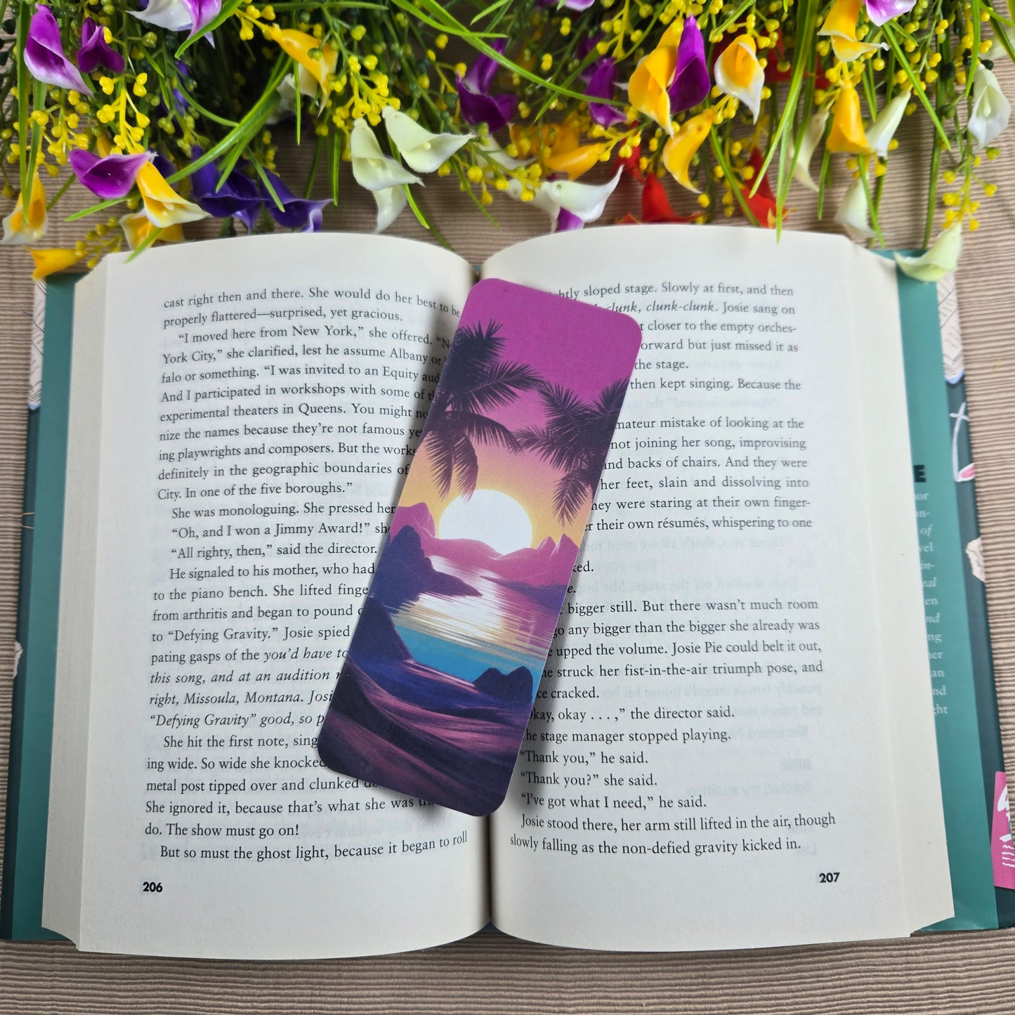 Bright Beach Sunset Bookmark