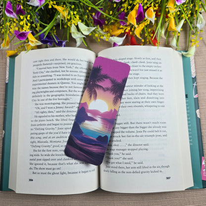 Bright Beach Sunset Bookmark