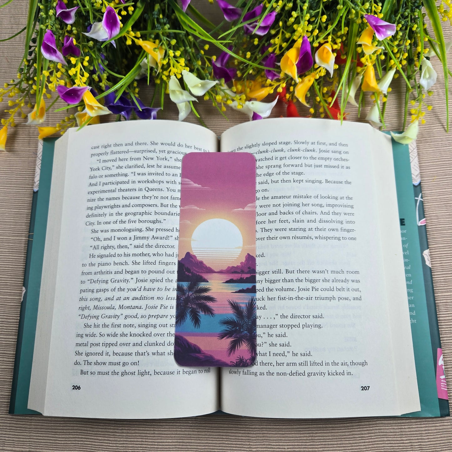 Bright Beach Sunset Bookmark