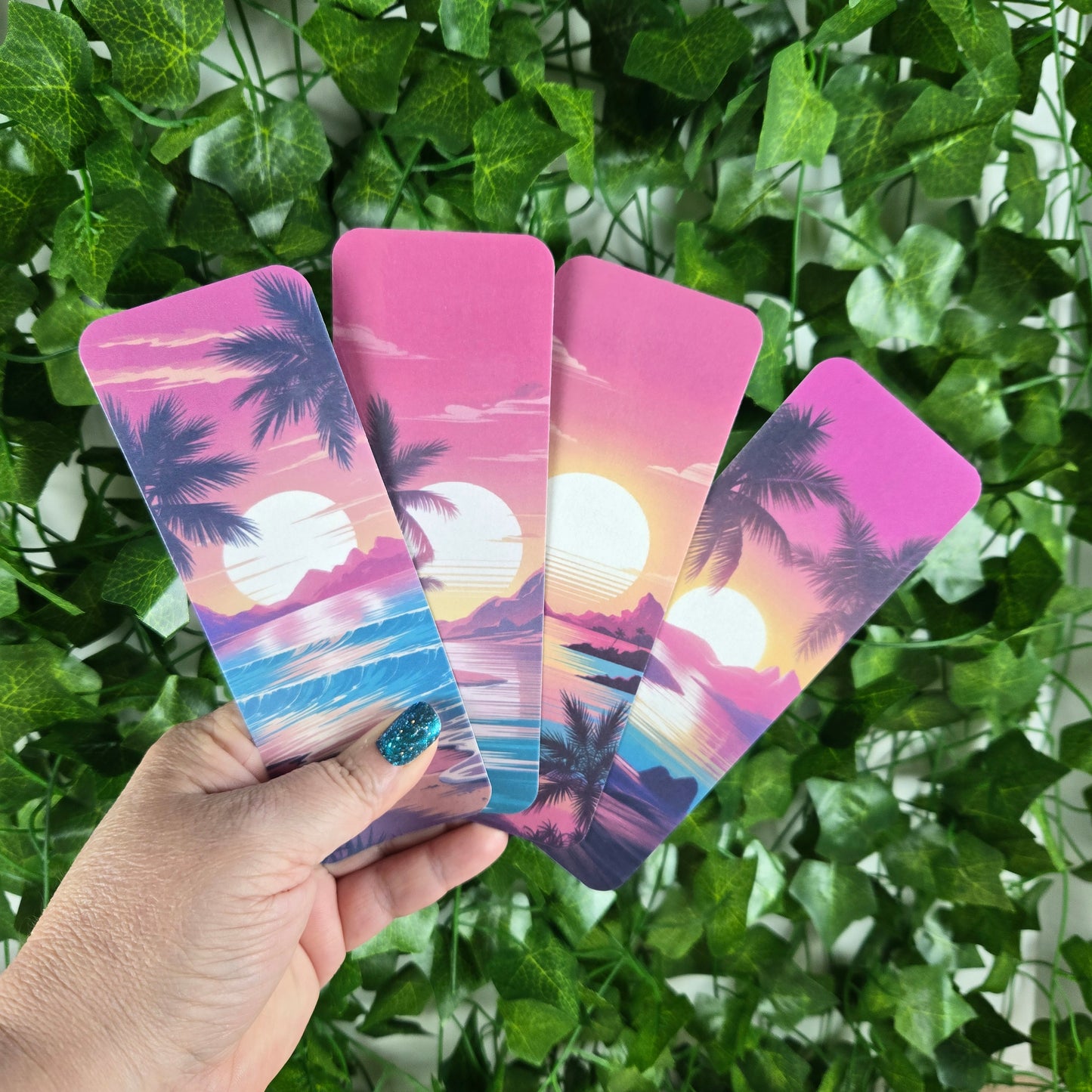 Bright Beach Sunset Bookmark