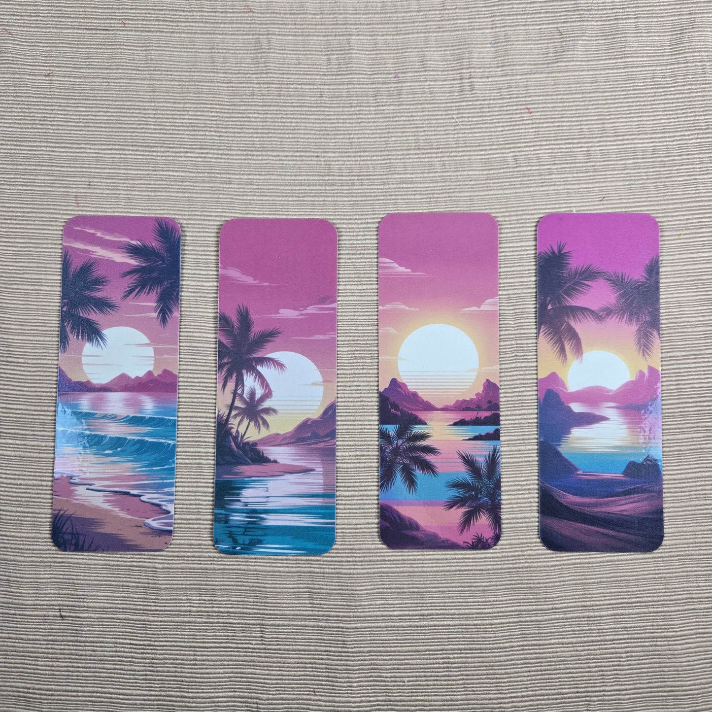 Bright Beach Sunset Bookmark