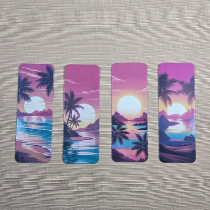 Bright Beach Sunset Bookmark