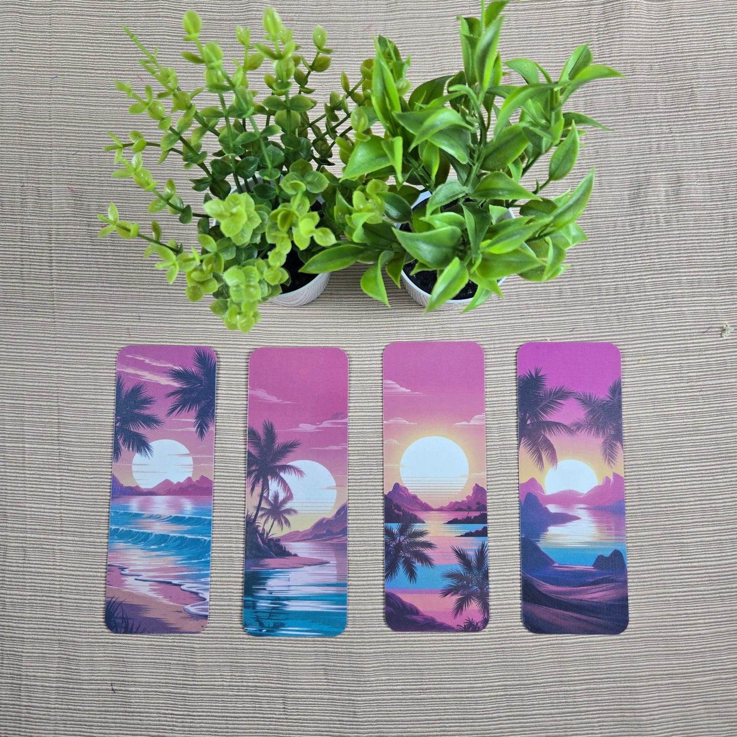Bright Beach Sunset Bookmark