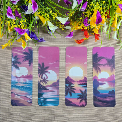 Bright Beach Sunset Bookmark