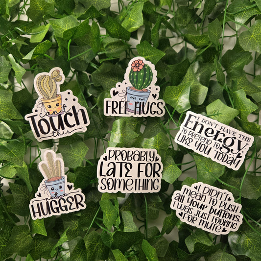 Funny Sarcastic Cactus Stickers