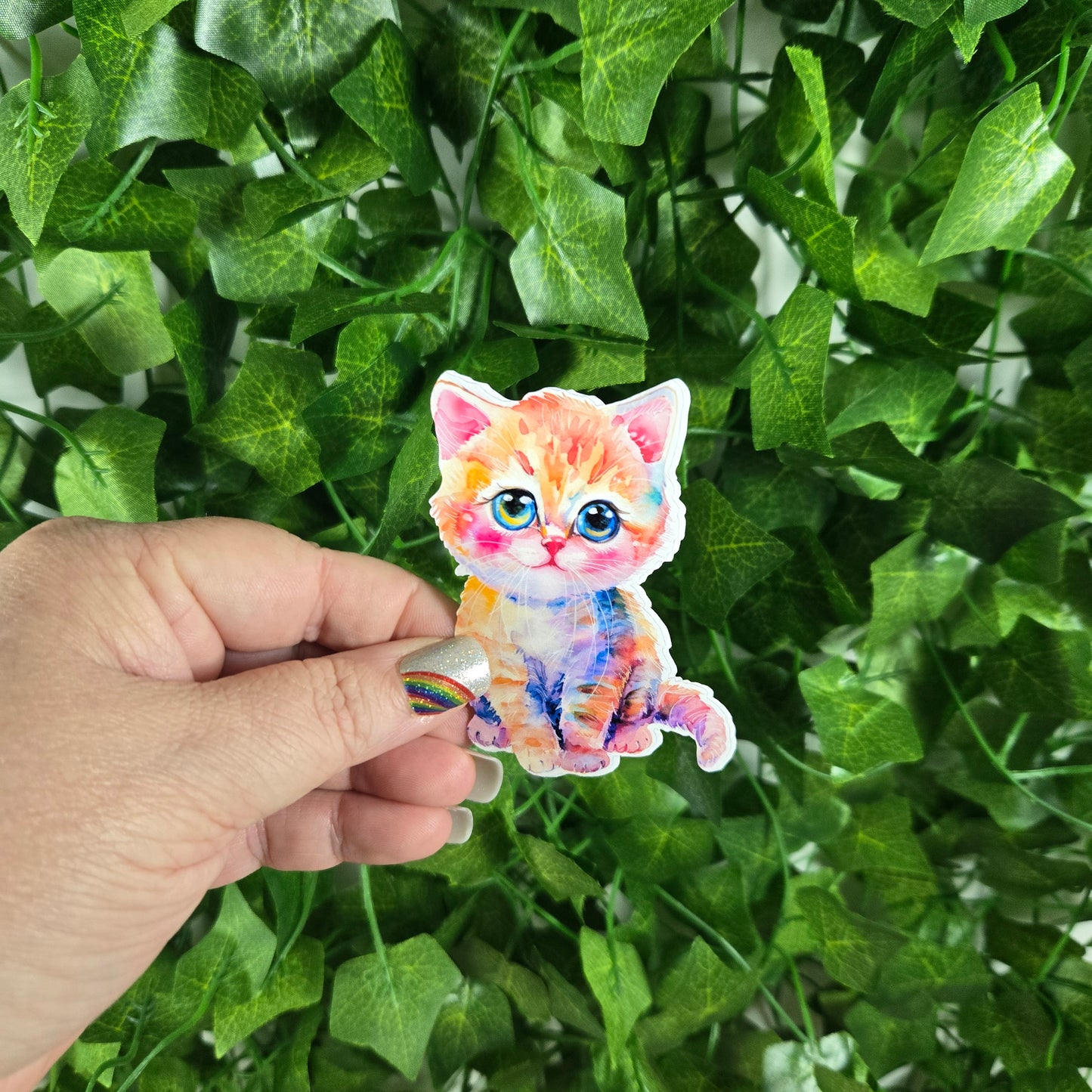 Colorful Kitten Sticker