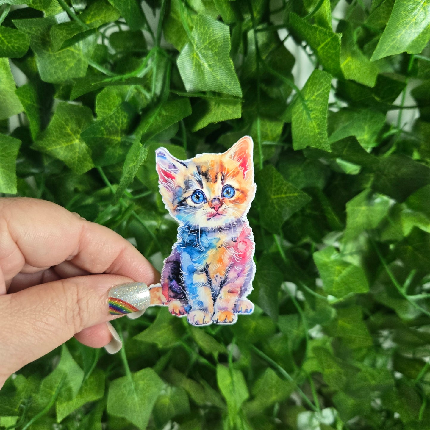 Colorful Kitten Sticker