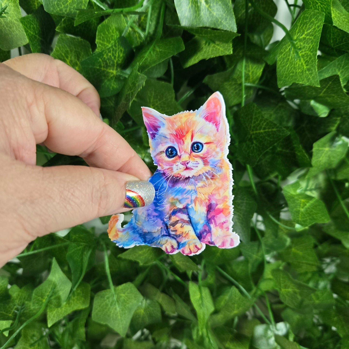 Colorful Kitten Sticker
