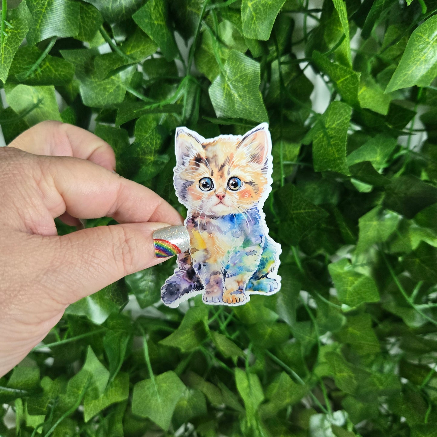 Colorful Kitten Sticker