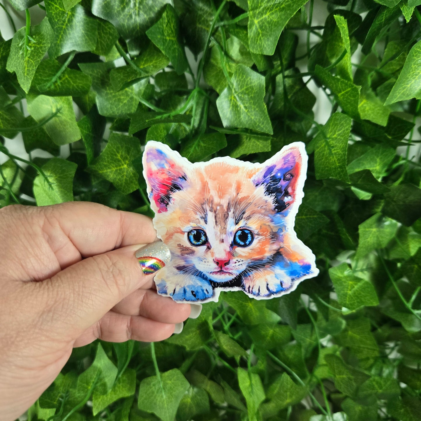 Colorful Kitten Sticker