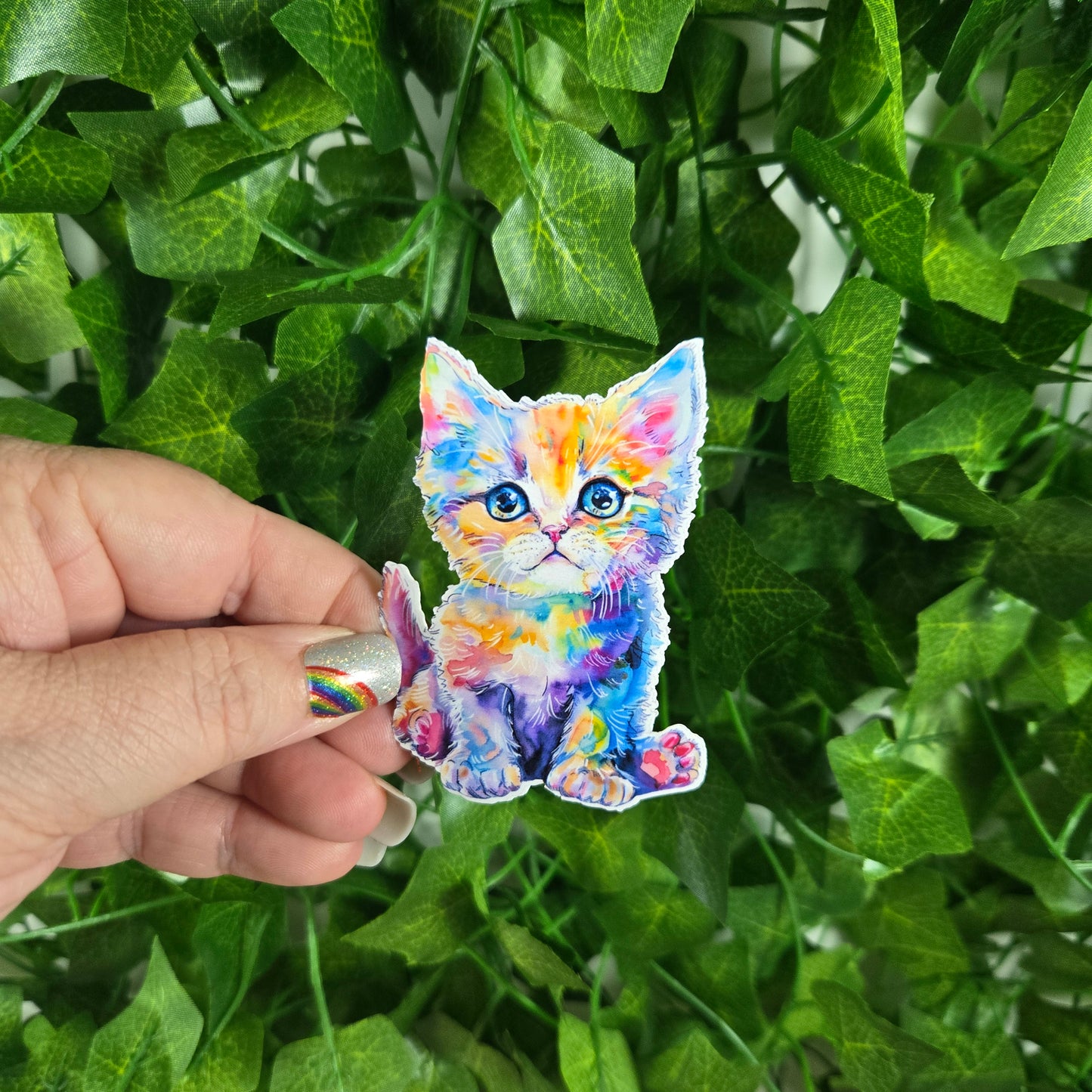 Colorful Kitten Sticker