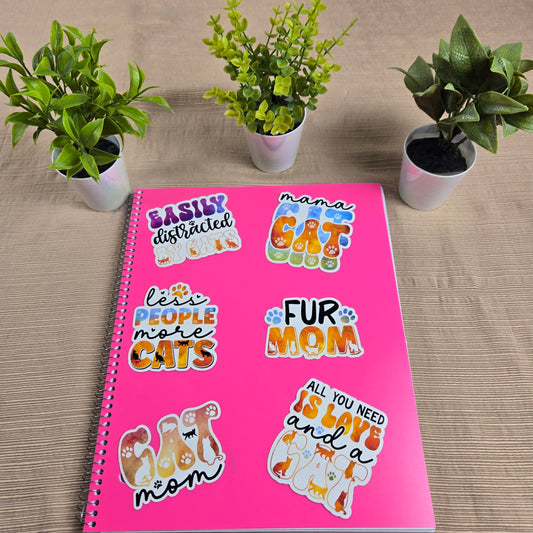Cute Cat Mom Stickers