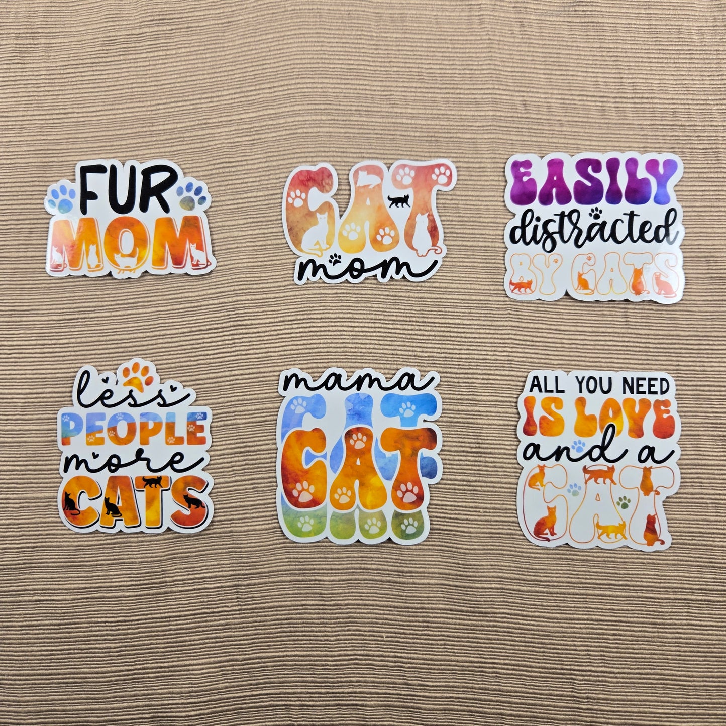 Cute Cat Mom Stickers
