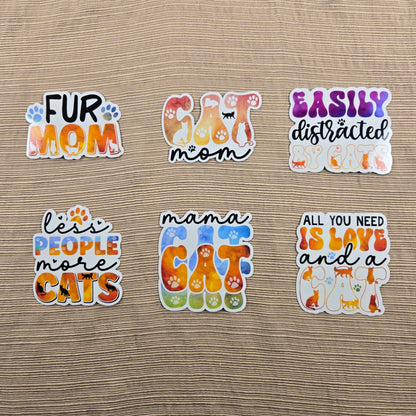 Cute Cat Mom Stickers