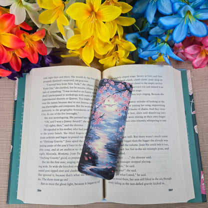 Moonlight Cherry Blossom Bookmark