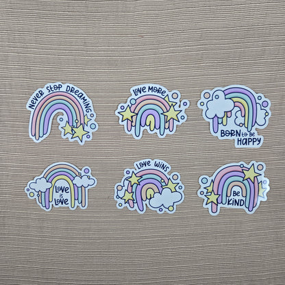 Rainbow Love Stickers