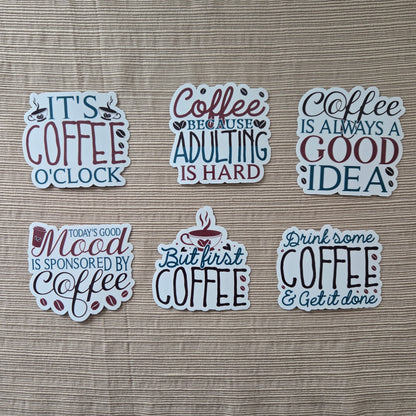 Coffee Quotes Collection 1 Stickers