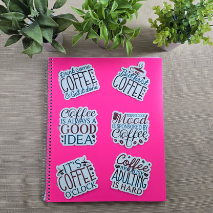 Coffee Quotes Collection 1 Stickers