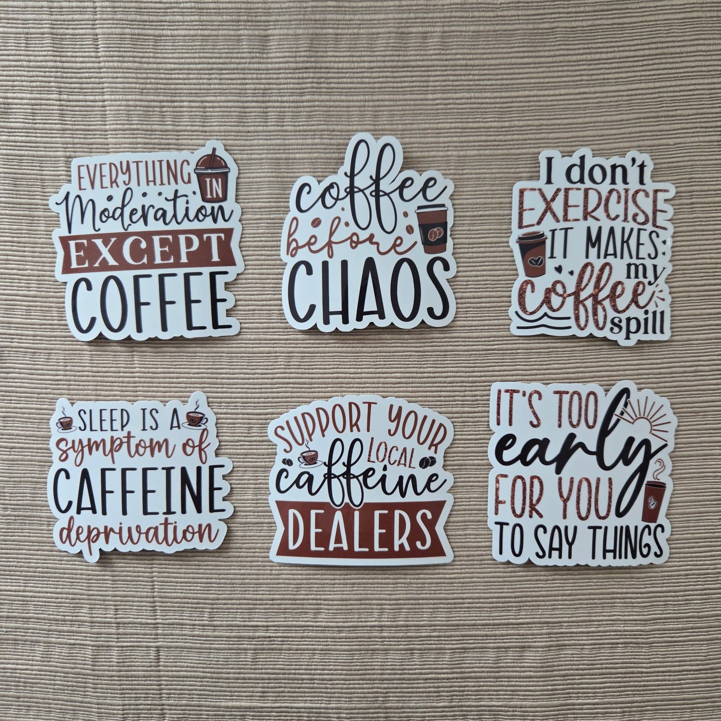 Coffee Quotes Collection 2 Stickers