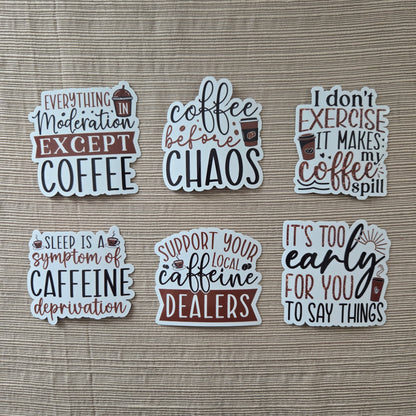 Coffee Quotes Collection 2 Stickers