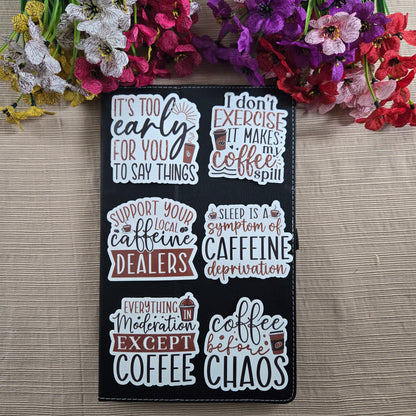 Coffee Quotes Collection 2 Stickers