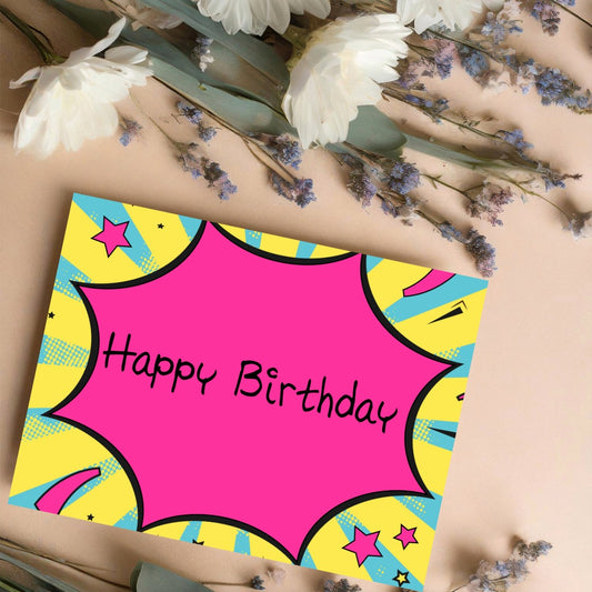 Comic Happy Birthday Card