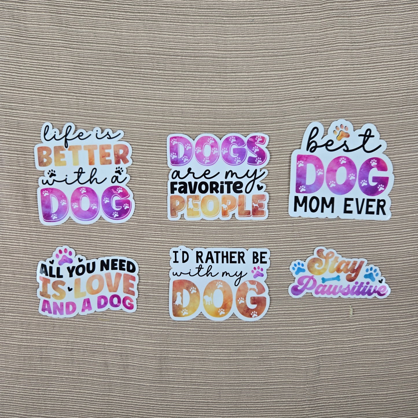 Fun Dog Quote Stickers