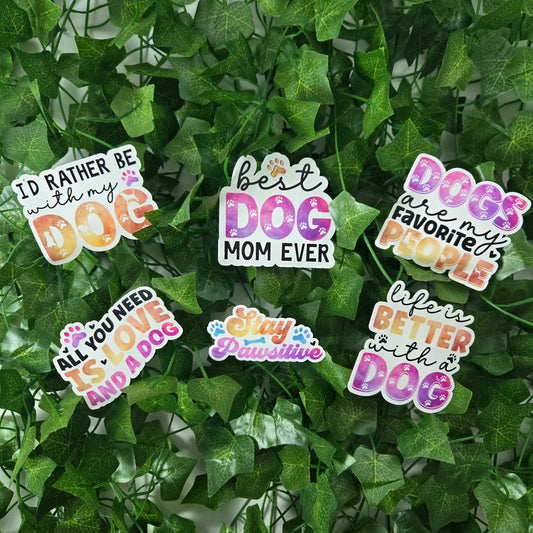 Fun Dog Quote Stickers