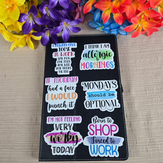Sarcastic Work Stickers