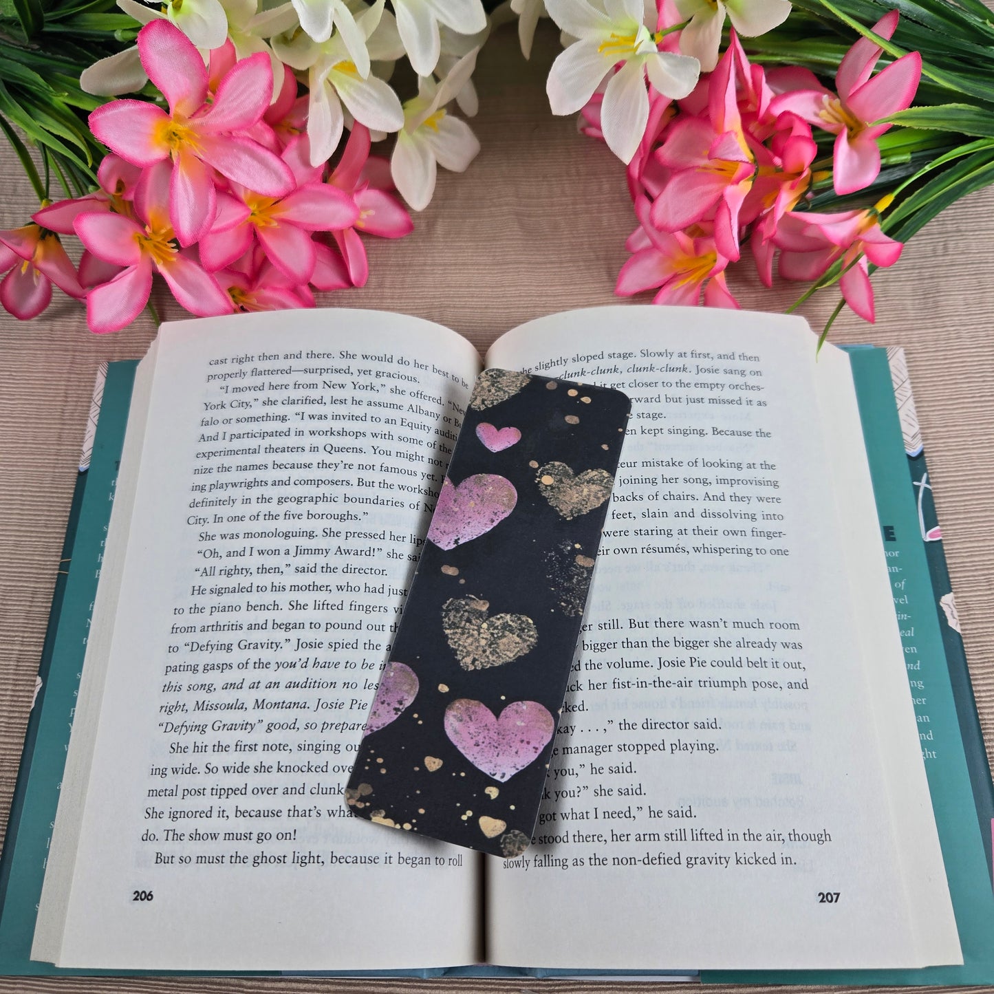 Glitter Heart Bookmark