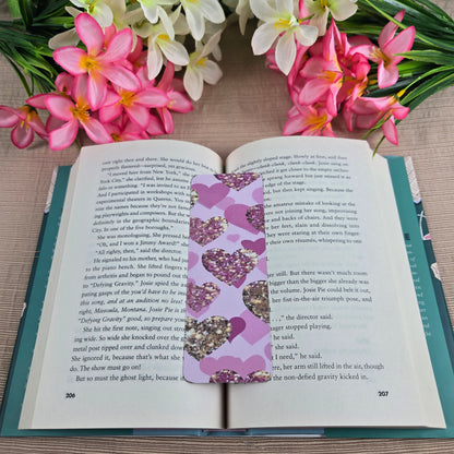 Glitter Heart Bookmark