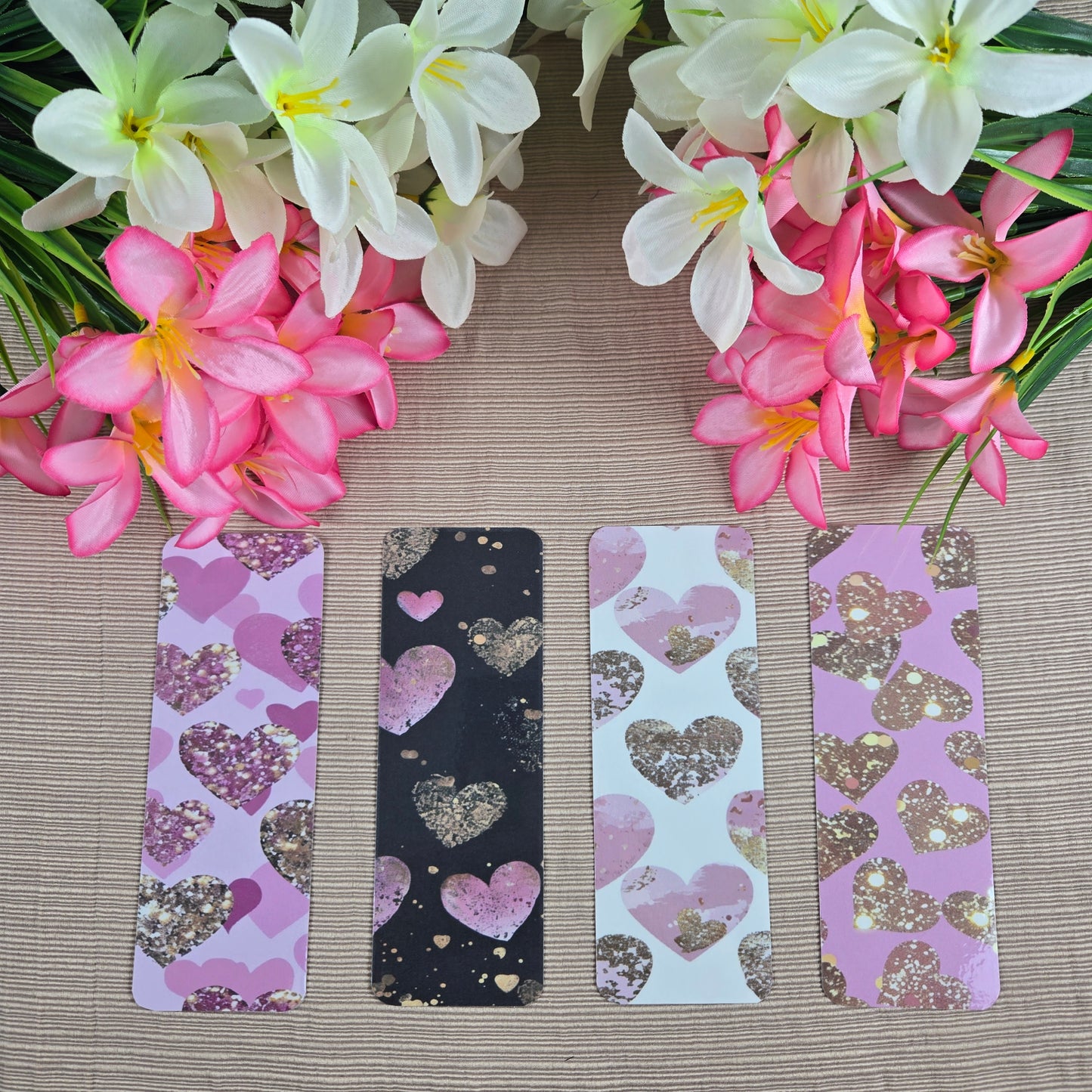 Glitter Heart Bookmark