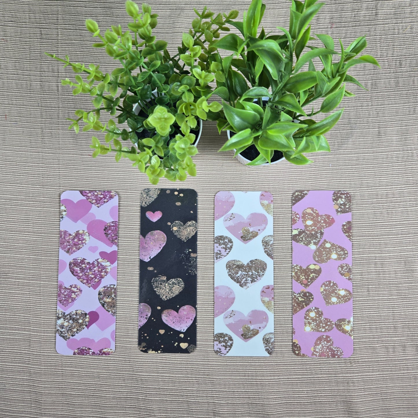 Glitter Heart Bookmark
