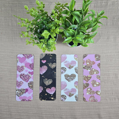 Glitter Heart Bookmark