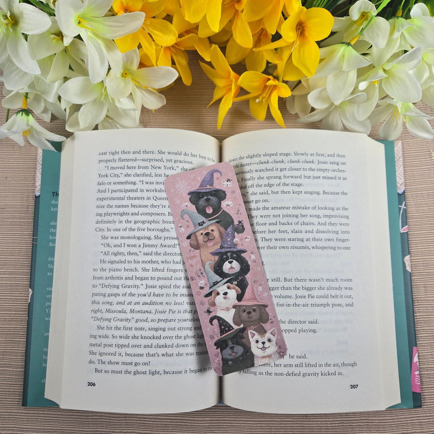 Cute Stacked Dogs Halloween Bookmark