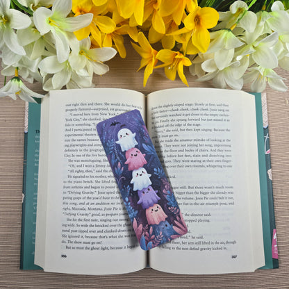 Cute Stacked Ghosts Halloween Bookmark
