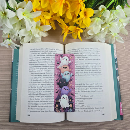 Cute Stacked Ghosts Halloween Bookmark