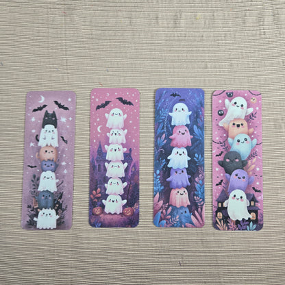 Cute Stacked Ghosts Halloween Bookmark