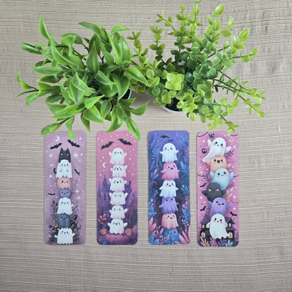 Cute Stacked Ghosts Halloween Bookmark