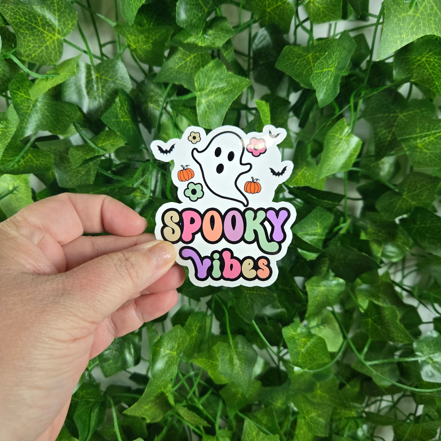Halloween Ghost with Quote Stickers