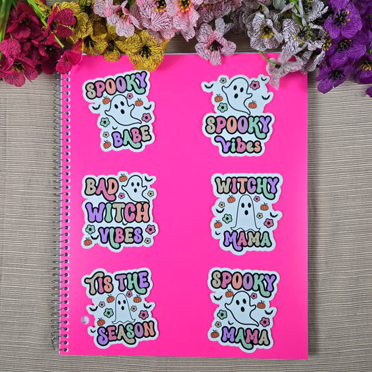 Halloween Ghost with Quote Stickers