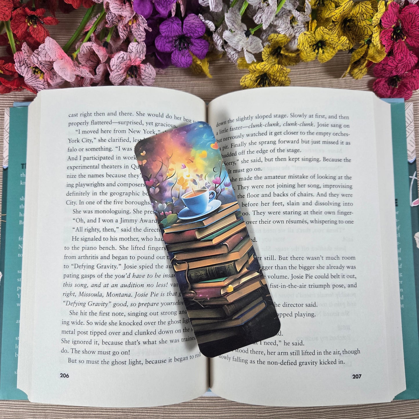 Beautiful Books and Coffee Bookmark