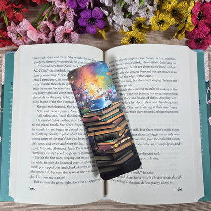 Beautiful Books and Coffee Bookmark