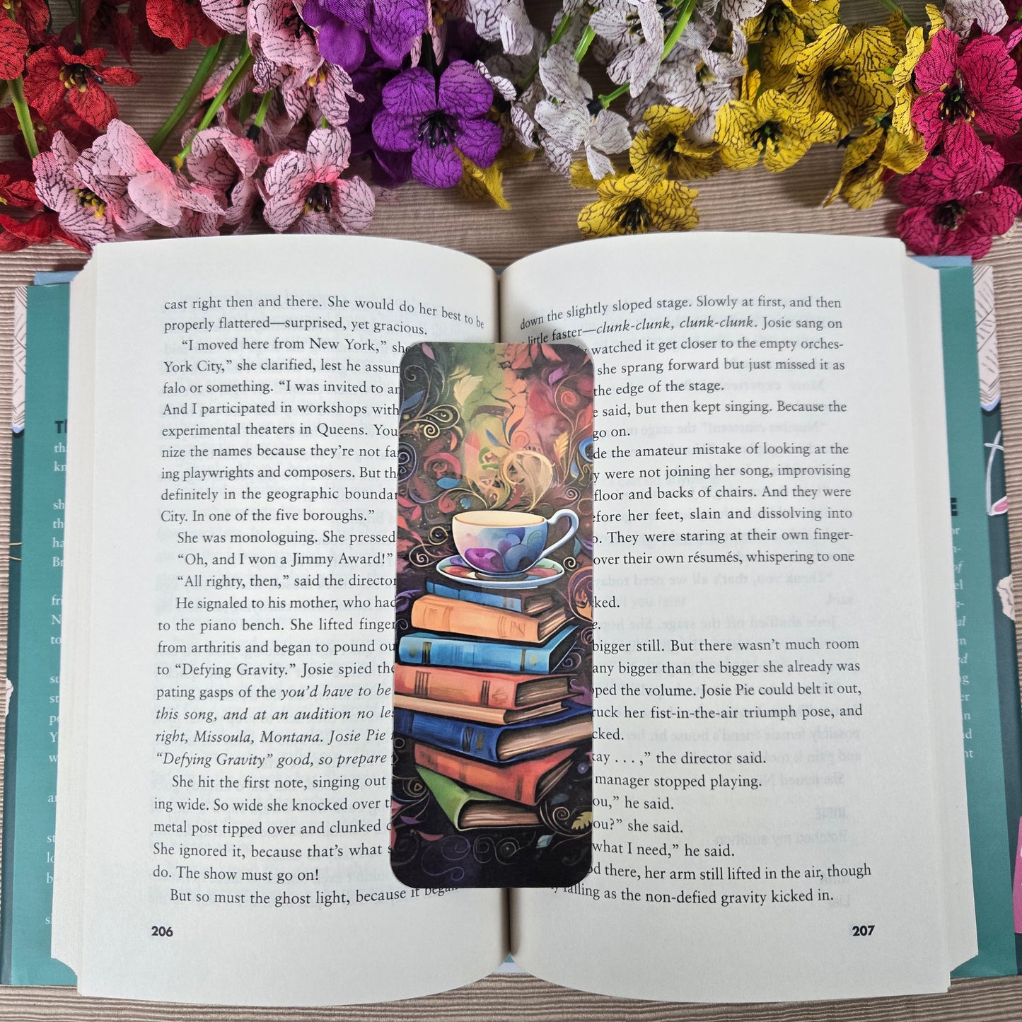 Beautiful Books and Coffee Bookmark
