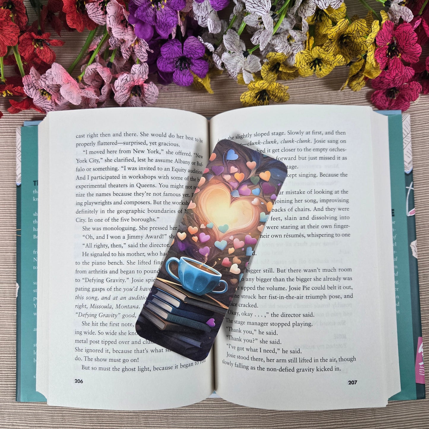 Beautiful Books and Coffee Bookmark
