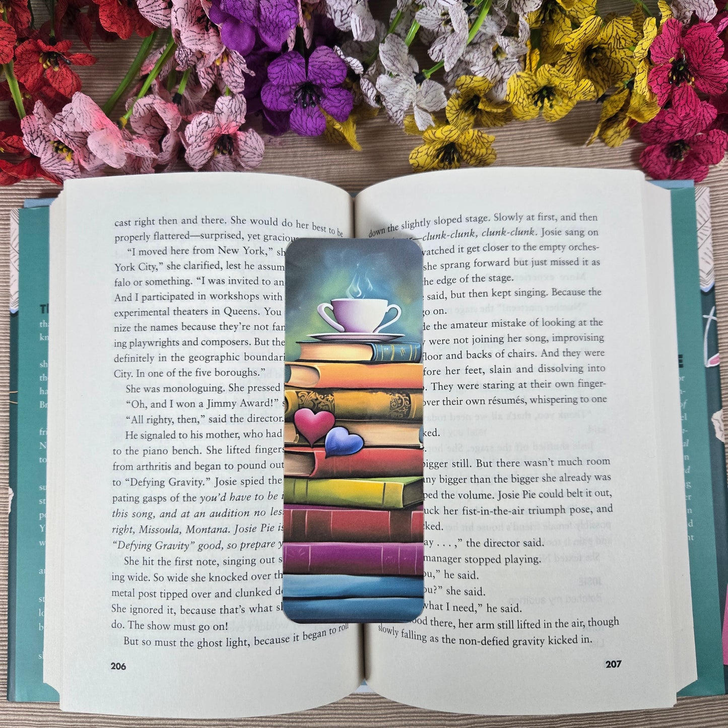 Beautiful Books and Coffee Bookmark
