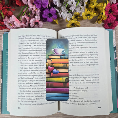 Beautiful Books and Coffee Bookmark